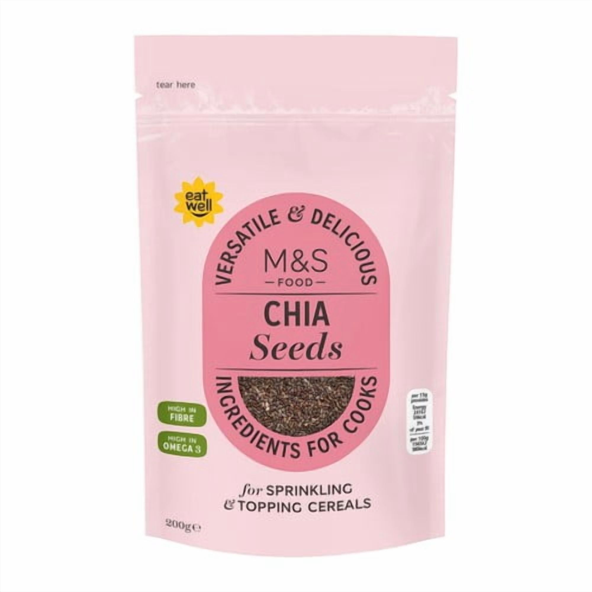 M&S Chia Seeds 200g, British Import (Pack of 3)