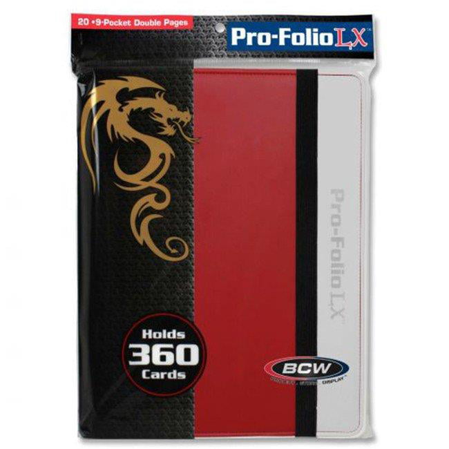 BCW PINK Pro-Folio LX Leatherette Album 9 Pocket Pages Side Load Card Storage 