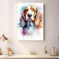thumbnail image 2 of Beagle Dog Cat Portrait Watercolor Painting Custom Canvas/Framed Canvas Prints - Wall Art for Home Decoration, Memorial Gift for Pet Lovers Dog Moms, home decor living room, 2 of 4