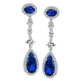 thumbnail image 2 of Bling Jewelry Womens Art Deco Vintage Dangle Chandelier Earrings CZ Teardrop, 2 of 6