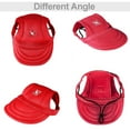 thumbnail image 2 of BT Bear Dog Hat with Ear Holes, Dog Baseball Mesh Cap, Adjustable Summer Travel Sport Hat For Small Medium Dogs Red L, 2 of 5