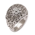 thumbnail image 6 of NOVICA Artisan Handmade .925 Sterling Silver Dome Ring Artisan Jewelry Domed 'Cloud Bubble', 6 of 9