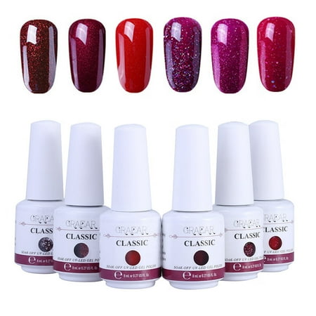 

ociviesr wander Beauty Close To Ceiling Lights 6PCS Gel Nail Polish LED S- Off Gel Kit Perfect Charm Color 8ml DIY Home Gift Ladies Gift Health Beauty Hair