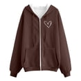 thumbnail image 3 of Womens Hoodie 2025 Long Sleeve Active Zip Up Hoodies with Pockets Streetwear Hooded Sweatshirt Hoodie Women Jacket, 3 of 5