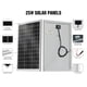 thumbnail image 4 of Panel solar ECO-WORTHY de 25 W, 12 V, monocristalino, impermeable, para cargar batería de 12 V de RV, barco, remolque, ATV, coche o alimentar luz de 12 V, carga de batería de 12 V y otras aplicaciones, 4 of 5