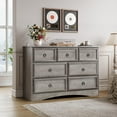 thumbnail image 4 of LGHM 7 Drawer Dresser, Modern Chest of Drawers for Bedroom Living Room, Gray, 4 of 11