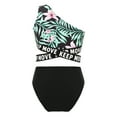 thumbnail image 4 of MSemis Kids Girls One-Shoulder Bikini Swimwear Set Two Piece Swimsuits, 4 of 4