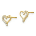 thumbnail image 2 of Real 14kt Yellow Gold Madi K CZ Heart Post Earrings; for Adults and Teens; for Women and Men, 2 of 3