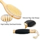 thumbnail image 3 of Cepillo de baño Cepillo de ducha antideslizante de mango largo curvo de madera para exfoliar, fregador de cerdas naturales para uso en la espalda húmedo o seco Adepaton CZMR-ST228, 3 of 7