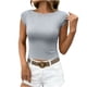 thumbnail image 3 of TaTaai Women Casual Fashion Solid Color Boat Neck Slim Fit Short Top Ladies Stylish Slimming Crop Top for Daily Street Office Commute Wear Soft Comfortable Fashion Blouse Gift, 3 of 7