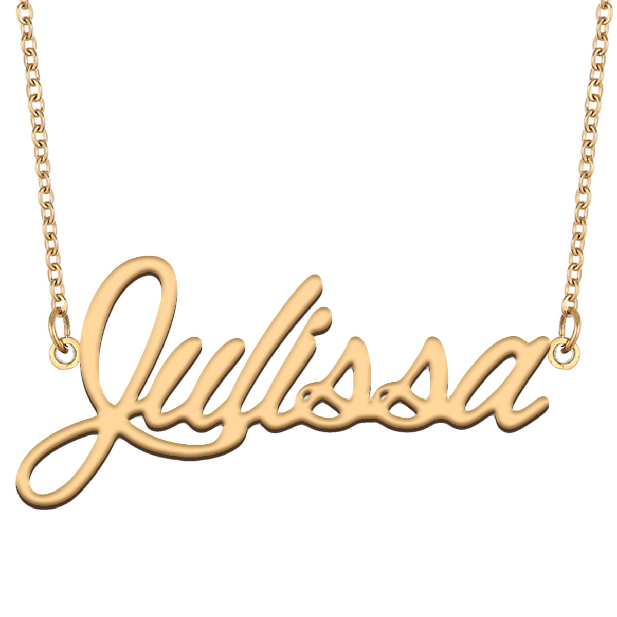 JULIANA Valentines Day 18ct Gold Plated Custom Heart Shaped Name Necklace