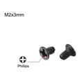 thumbnail image 2 of Uxcell M2 x 3mm/0.12" Phillips Screw Fastener Black Zinc Plated 150 Pack, 2 of 5