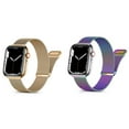 thumbnail image 1 of BRADCET 1/2Pack  Mesh Band for Apple Watch Bands 44mm 45mm 41mm  40mm 38mm 42mm 49mm Adjustable Stainless Steel Milanese Loop Band Strap Magnetic Closure for iWatch Series 8 7 SE 6 5 4 3 2 1, 1 of 11