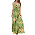 thumbnail image 2 of Lucakuins - Vestido largo de verano para mujer, sin mangas, sin espalda, cuello en V profundo, bohemio, floral Lucakuins  moda, 2 of 9