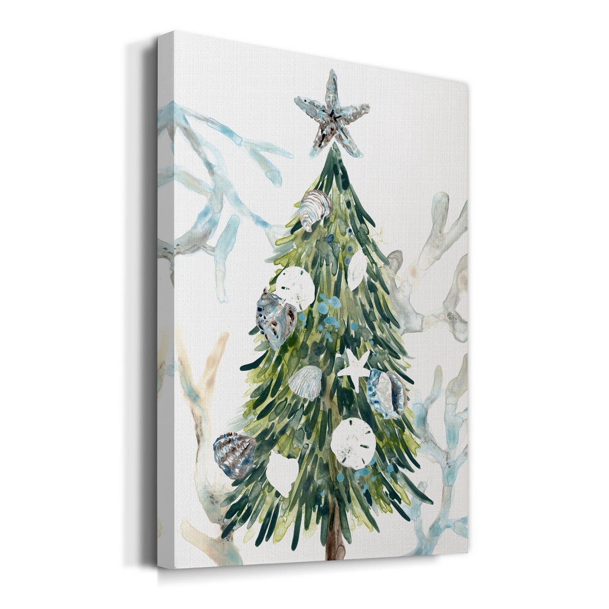 Coastal Christmas Shell Collection B- Gallery Wrapped Canvas
