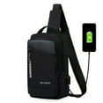 Gmogad Shoulder Strap Bag Messenger Backpack With USB Hole Shoulder Strap Backpack Hiking