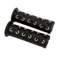 thumbnail image 1 of Handlebar Padded PU Leather Motorcycle Grip Cover Set Vibration Dampening Black, 1 of 10