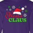 thumbnail image 4 of Inktastic Nana Claus with Christmas Santa Hat and Snowflakes Long Sleeve T-Shirt, 4 of 5