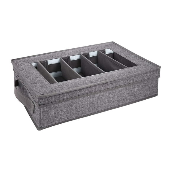 Flatware Utensil Storage Case, Silverware Storage Box Chest With Adjustable Dividers, Cutlery Storage Holder For Organizing Cutlery, Flatware