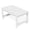 White, variant on SERWALL Outdoor Rectangle Coffee Table with Umbrella Hole, 19.7" x 33.7" HDPE All Weather Patio Coffee Table, Red