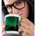 thumbnail image 2 of 3drose, Us, Alaska, Fairbanks. Northern Lights Display, 11oz Two-tone Green Mug, 2 of 6