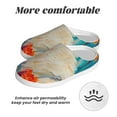 thumbnail image 6 of Wukai Playful Floral Cat Print Women's Indoor Bedroom Slipper Slip On Shoes, Unisex House Shoes with Anti-Skid Sole for Men, Gift for Women Men-13, 6 of 7