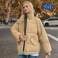 thumbnail image 5 of Winter Saving Womens Winter Coat Puffer Jacket Women's Fall And Winter Long Sleeve Warm Cotton Jacket Bread, 5 of 5