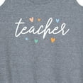 thumbnail image 3 of Instant Message - Script Teacher With Hearts - Women's Racerback Tank Top, 3 of 6