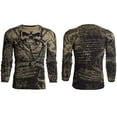 thumbnail image 2 of XTREME COUTURE Mens Long Sleeve KILLER Crewneck T-Shirt (Black/Tan), 2 of 7