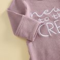 thumbnail image 6 of Cjfdfy Newborn Baby Girl Fall Outfit New To The Crew Romper Ribbed Waffle Knit Long Sleeve Bodysuit And Headband Set Preemie Cute Coming Home Fall Winter Outfit, 6 of 8