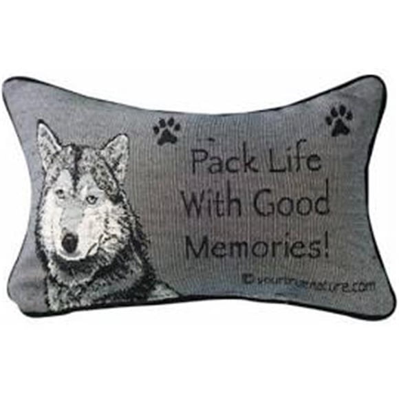 Manual Woodworkers & Weavers TWAWLF 12.5 x 8.5 Po. Coussin avec Mot Loup