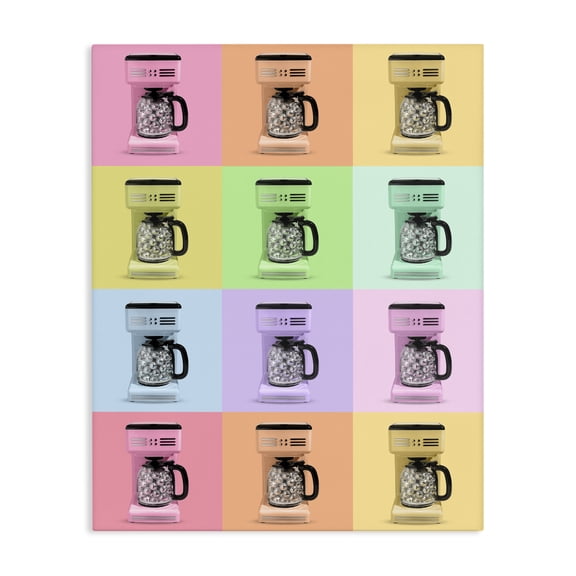 Stupell Industries Disco Coffee Maker Collage Canvas Wall Art, design by LISH Creative