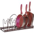 thumbnail image 2 of Expandable Pot And Pan Organizer For Multifunction Use In Kitchen, Heavy Duty Metal Adjustable Dividers Rack With 7 Slots For Dishes Frying Pans Soup Pots Lids Cutting Boards, 2 of 7