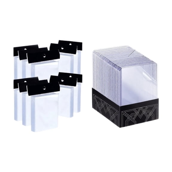Card Sleeves Clear Hard Plastic 2 Pack Collectible Trading Card Protectors for Standard Game Card Storage Display and Organization