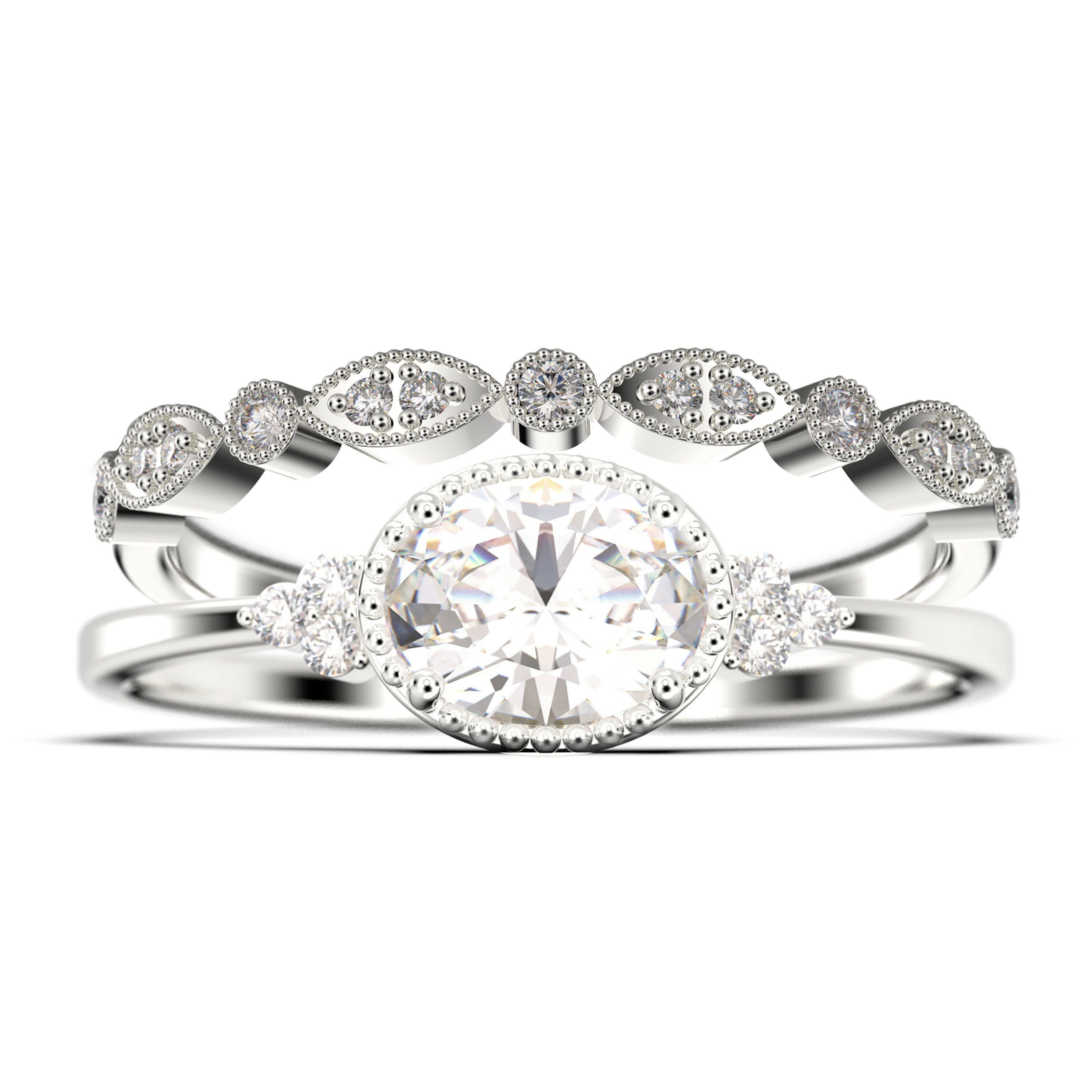 Details about   2.75 Ct Round White Diamond Engagement Wedding Valentine & Gift Ring 925 Silver 