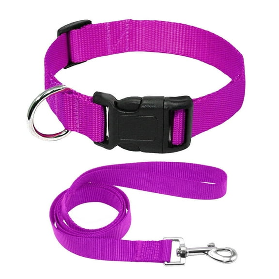 Welcome to my little boutique. Plain Pet Puppy Cat Dog Collar and Matching Leash set Durable Nylon Rope Adjustable for Small Medium Large Dogs