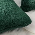 thumbnail image 3 of PAVILIA Fluffy Emerald Green Throw Pillow Covers, Decorative Accent Pillow Cases for Bed Sofa Couch, Soft Faux Fur Cushion Cover, Square Sherpa Pillowcases, Home Room Decor, Green, 18x18 Set of 2, 3 of 9