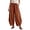 47Brick Red308, variant on WERYOUNG Elegant Knit Lace Pants For Women With Elastic Waist And Curved Front Slits Wide Leg Trousers Palazzo Pants For Women Trendy Bottoms L