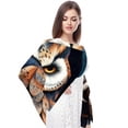 thumbnail image 4 of Owl Elegant Chiffon Silk Scarf for Women - Lightweight Breathable Shawl Wrap in Size 70.86 x 28.7 inches, 4 of 6