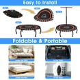 thumbnail image 4 of YORIN Rebounder Foldable Trampoline for Adults, 330LBS Fitness Indoor Trampoline, 40" 48" 50" Mini Exercise Trampoline with Bungees, 3 Level Adjustable Foam Handle Bar, Stable Quiet Small Trampoline, 4 of 10