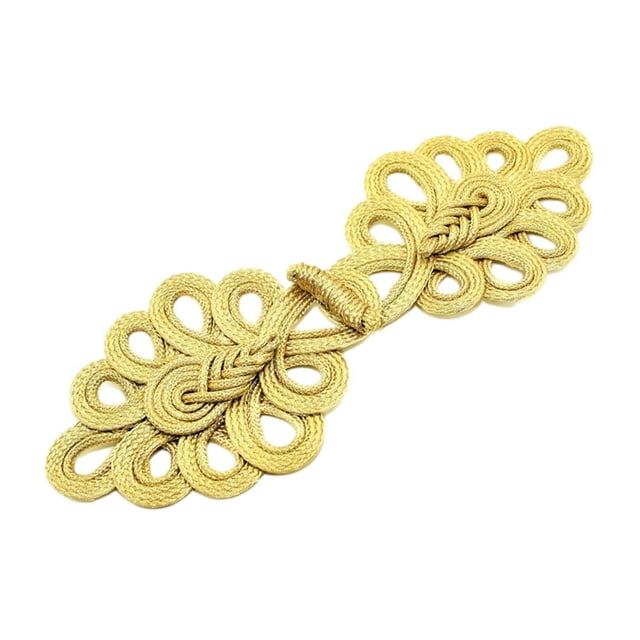 Botón de Rana con Nudo Chino Sunnimix Dorado 22 cm x 7,5 cm