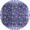 thumbnail image 1 of Ahgly Company Indoor Round Abstract Blue Modern Area Rugs, 6' Round, 1 of 4