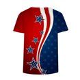 thumbnail image 5 of Lenago Hauts d'Été Grande Taille pour Femmes Mode T-shirt Décontracté à Manches Courtes Col Rond Imprimé Blouse Tenues du 4 Juillet pour Femmes, 5 of 5