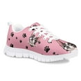 thumbnail image 2 of Pzuqiu Boston Terrier Little Girls Tennis Shoes Size 11 Breathable Kids Pink Sneakers Dog Paw Lightweight Running Shoes Animal Print, 2 of 7