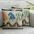 thumbnail image 3 of Qinduosi Easter Pillow Covers inch Set of - Spring Bunny Eggs Throw Cushion Case for Sofa Couch Bed Home Outdoor Car Easter Decorations (", Easter/Colourful) White, 3 of 5