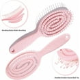thumbnail image 4 of OPALESQUE 2 PCS Detangle Hair Brush for Girls & Kids, Hairbrush with Soft Bristles for Curly, Straight, Wet and Dry Hair Hair, Glide Through Tangles Knots with Ease, Bio Friendly (Pink, Blue), 4 of 7