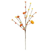 Pumpkin Picks Fall Branches, Ongmies Fall Berry Stems, Artificial Berry Pumpkin Stems – Orange Pumpkin Picks and Faux Flowers Bouquet for Autumn, Thanksgiving, and Halloween Decoration