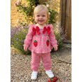 thumbnail image 6 of Loicainy Baby Toddler Girl Fall Outfit 3 6 9 12 18 24 Months 2T 3T Puff Long Sleeve Square Neck Plaid Tops Pants Clothes Set, 6 of 9