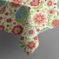 thumbnail image 5 of Pioneer Flower Floral Print Pattern Square Tablecloth, Waterproof Wipeable Spillproof Washable Table Cover for Home Kitchen Party Decor, 52"x52", 5 of 6