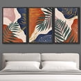 thumbnail image 2 of IDEA4WALL Framed Wall Art Print Set Tropical Geometric Jungle Palm Leaves Nature Illustrations Modern Decorative Chic for Living Room, Bedroom, Office - 24"x36"x3 Black, 2 of 5